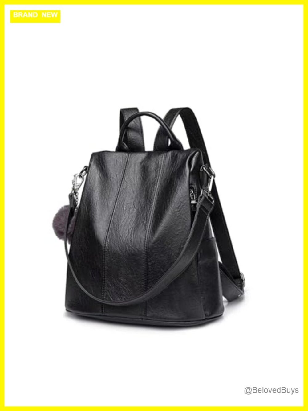Vintage Anti-Theft Faux Leather Convertible Backpack Purse for Women Travel